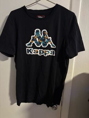 Kappa Logo Graphic T Shirt Black Blue Orange Print Streetwear Tee Mens L
(917)
